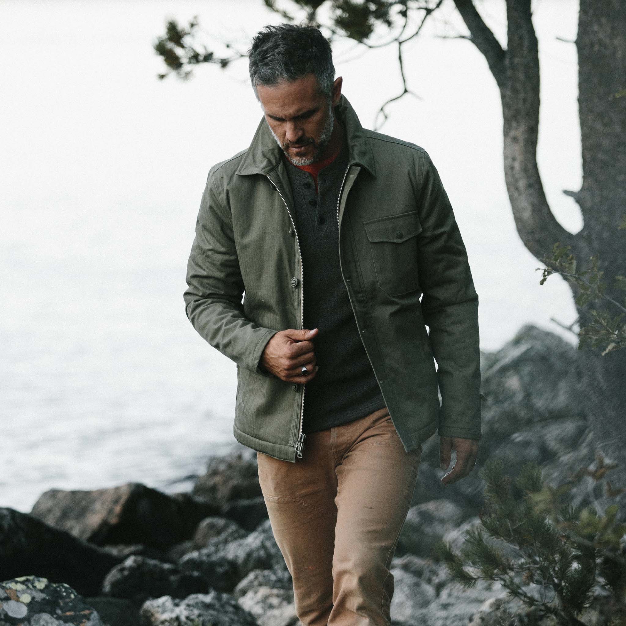 The Lined Watts Jacket in Olive - Classic Men’s Clothing