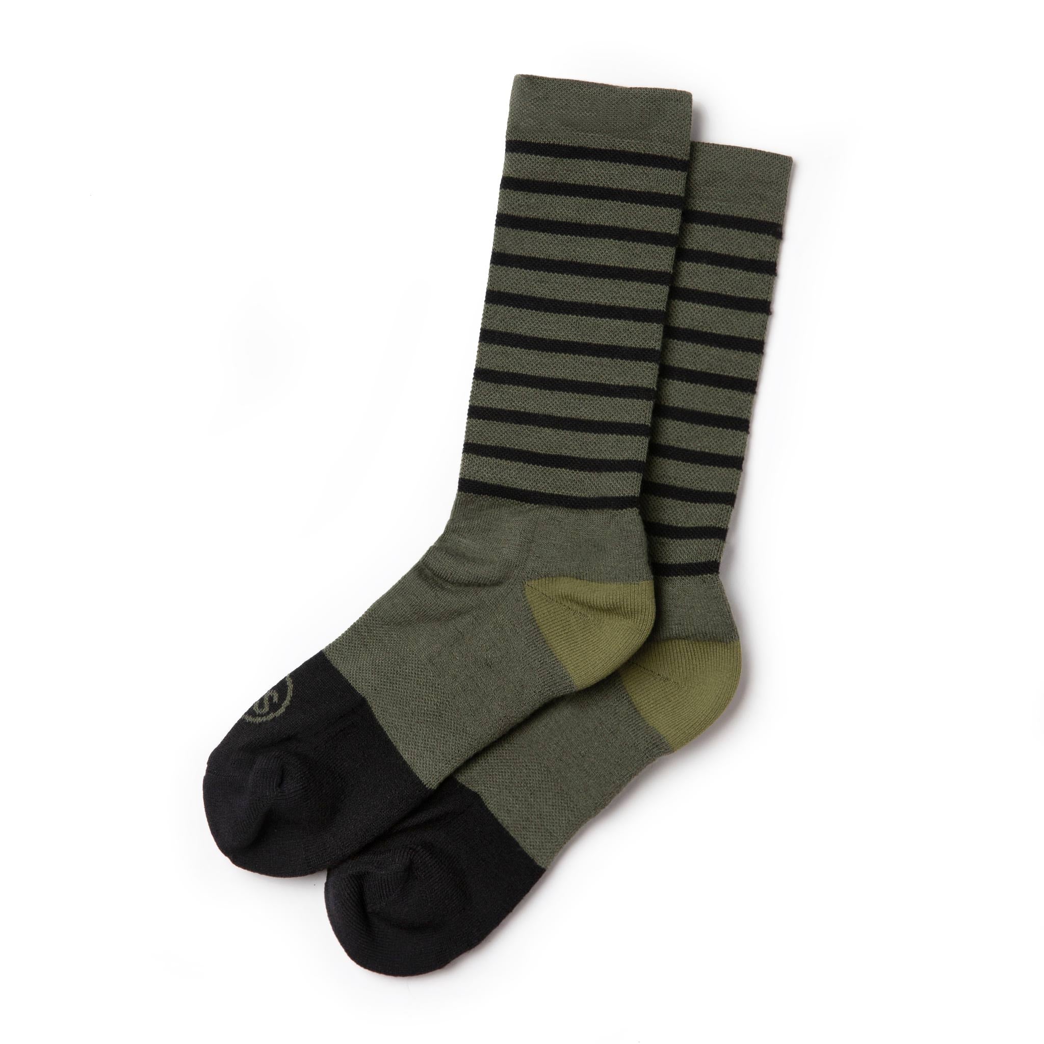 The Merino Sock in Olive Stripe - Classic Men’s Clothing…