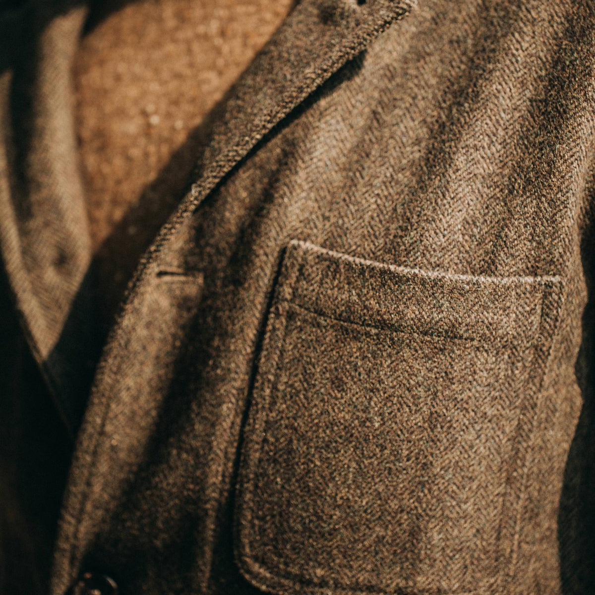 The Gibson Jacket in Olive Herringbone Wool | Taylor Stitch…