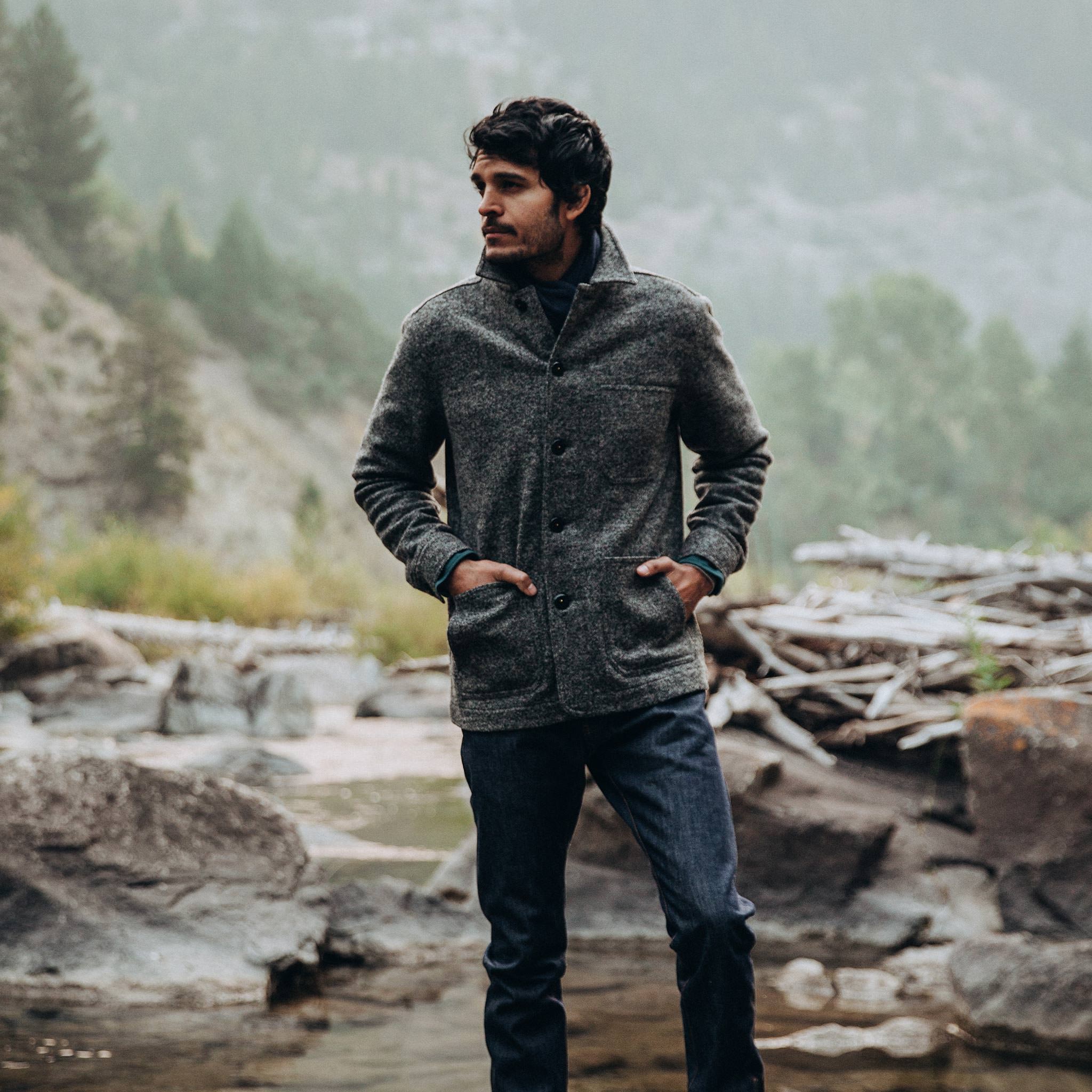 The Ojai Jacket in Charcoal Wool - Classic Men’s Clothing