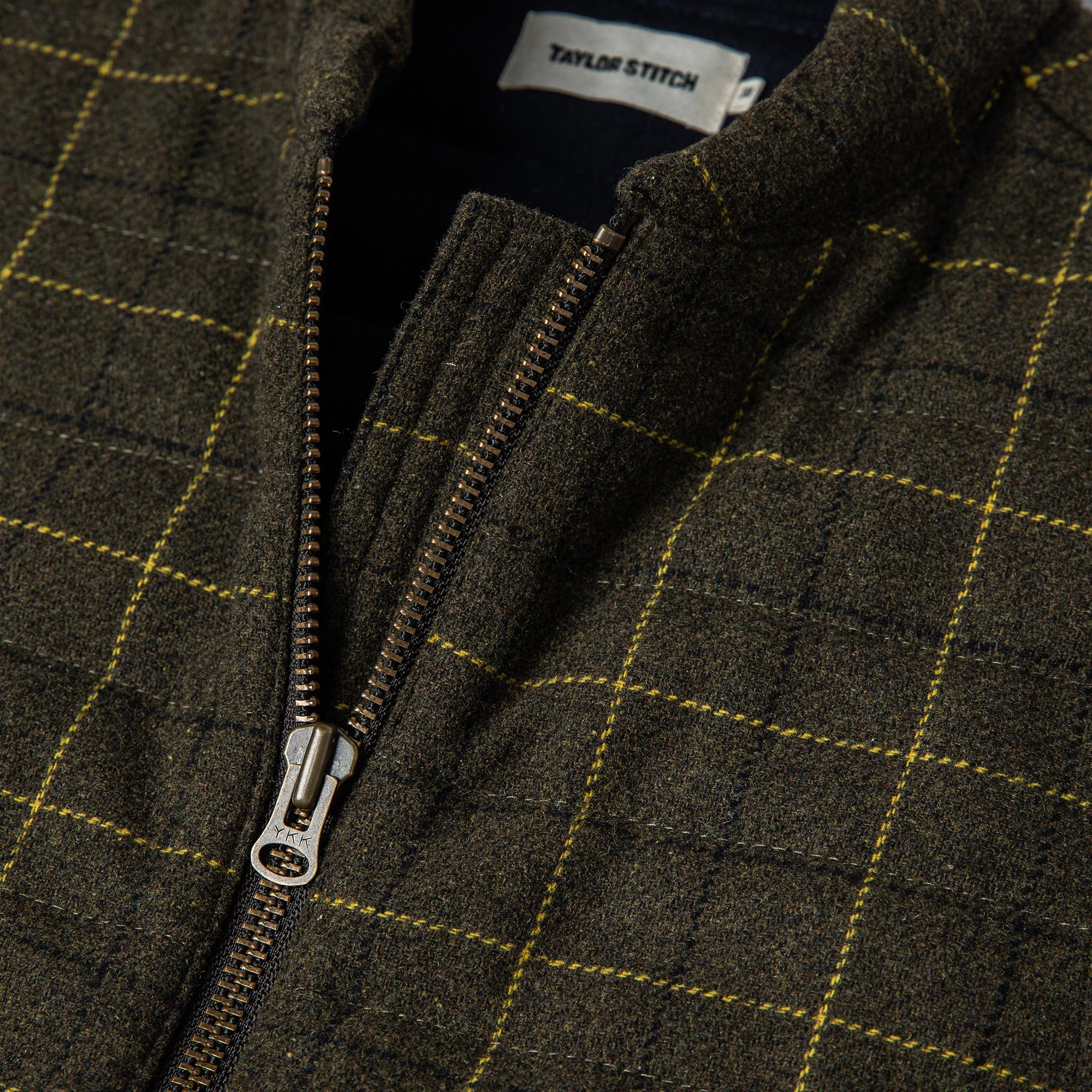 The Vertical Vest in Olive Plaid Wool | Taylor Stitch…