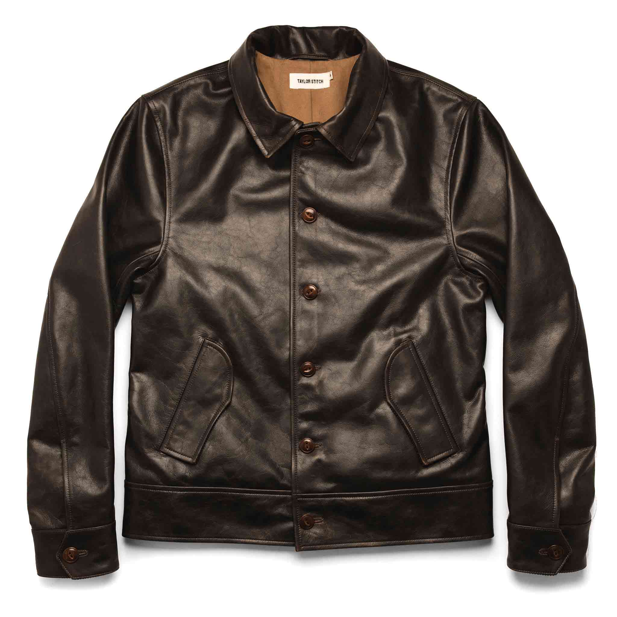 The Cuyama Jacket in Cola Leather | Taylor Stitch - Classic Men’s Clothing