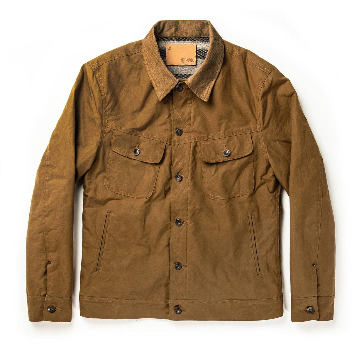 The Lined Long Haul Jacket in Harvest Tan Dry Wax | TS…