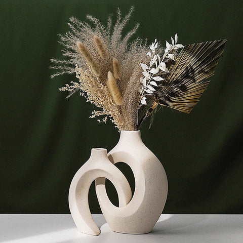 Nordic Interlock Ceramic Wedding Jewelry Vase