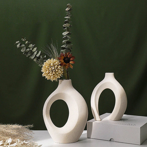 Nordic Interlock Ceramic Wedding Jewelry Vase