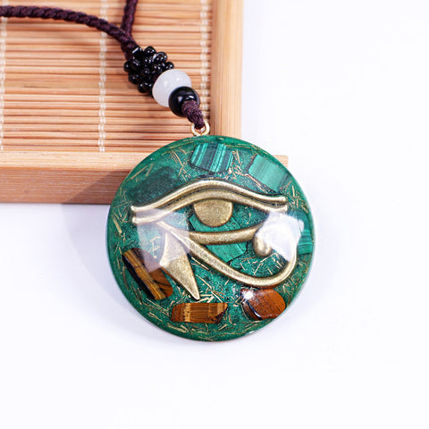 Luminous Orgone Energy Necklace: The Sacred Gaze of Ancient Egypt