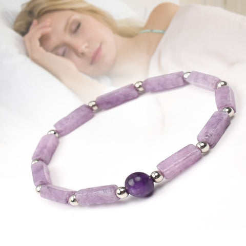 Slimming bracelet in natural amethyst: energy, well-being and yoga