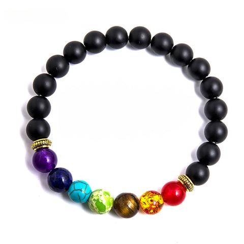 Mala collar 108 cuentas de onix negro - energía suerte espiritualista chakras japamala