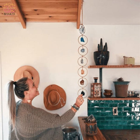 Árbol de la vida en piedras naturales para decoración meditativa