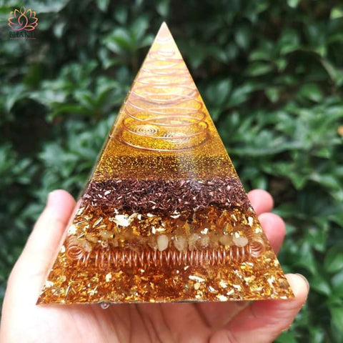 Orgone Pyramid 10cm - Energy Protection & Natural Decoration