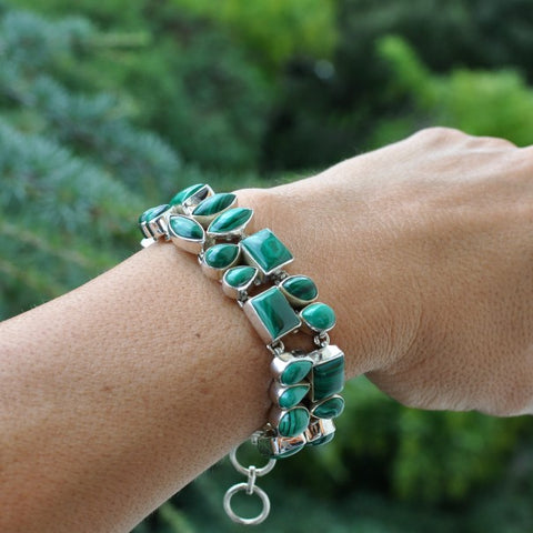 Bracelet Malachite: Accessoire Mode pour Femmes