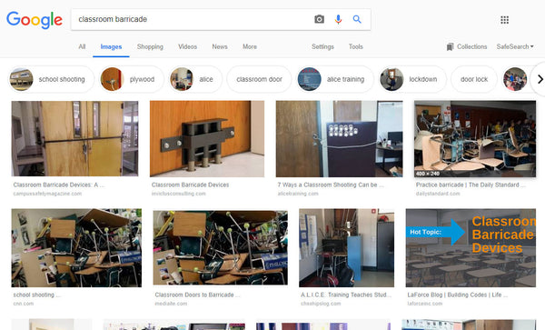 Googled classroom barricade