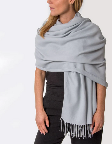 Pale Grey Pashmina