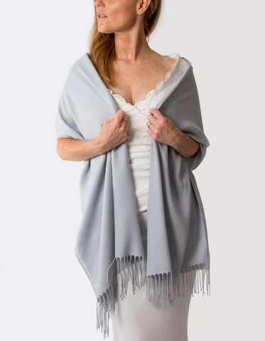 Silver Pashmina - The Epitome of Elegance for Your Special Day – Scarf ...