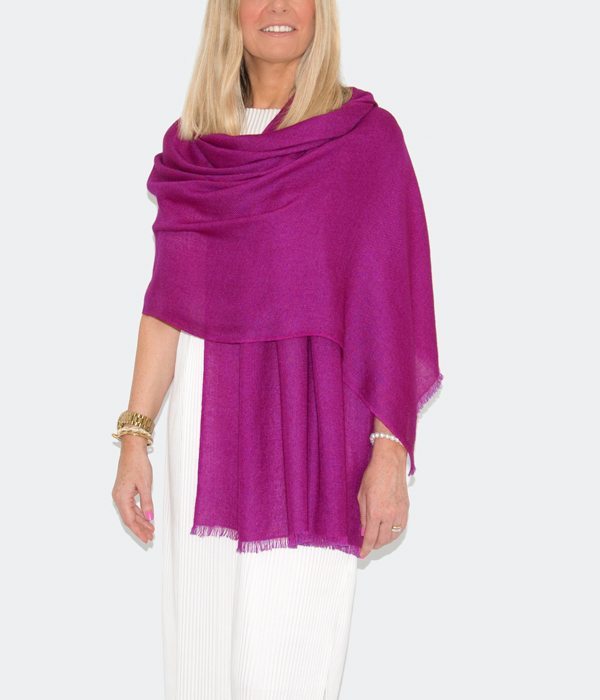 an image showing a purple cashmere pashmina