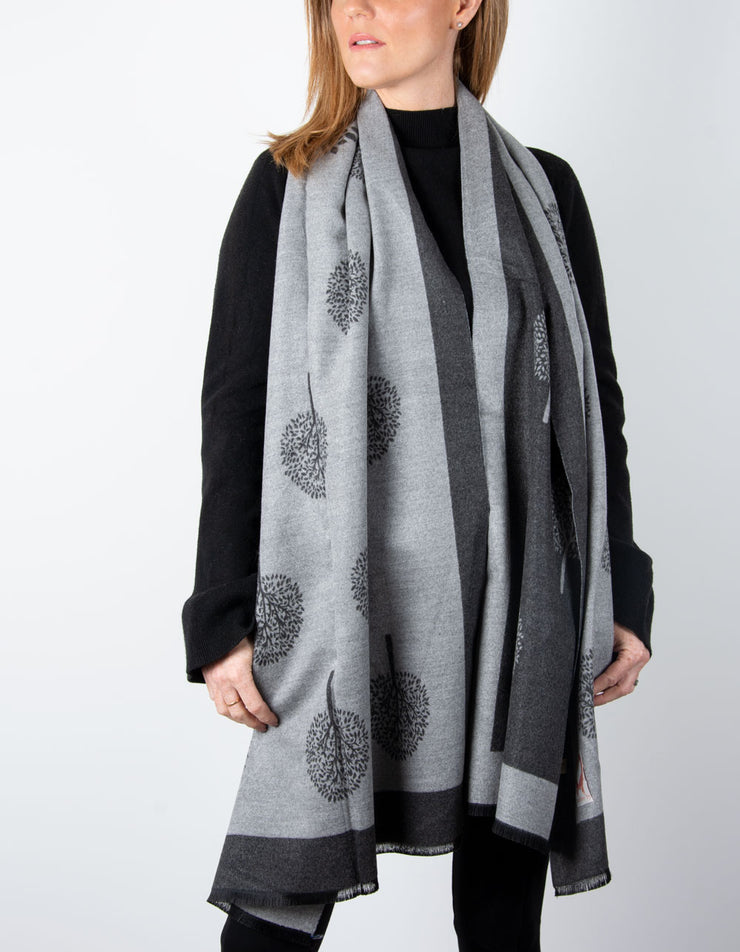 dark grey blanket scarf