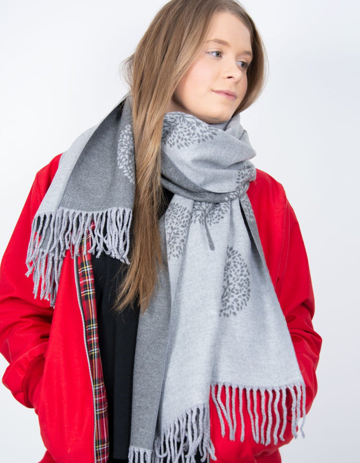 dark grey blanket scarf