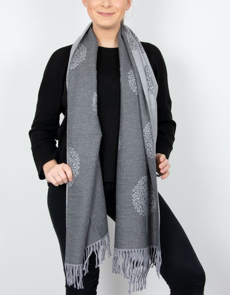 dark grey blanket scarf