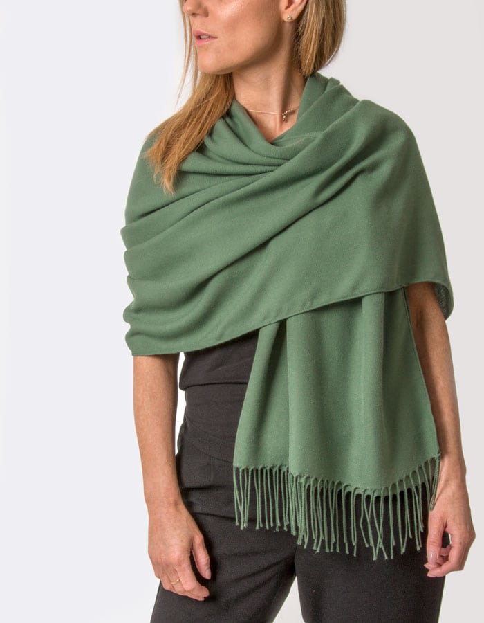 an image showing a green pashmina