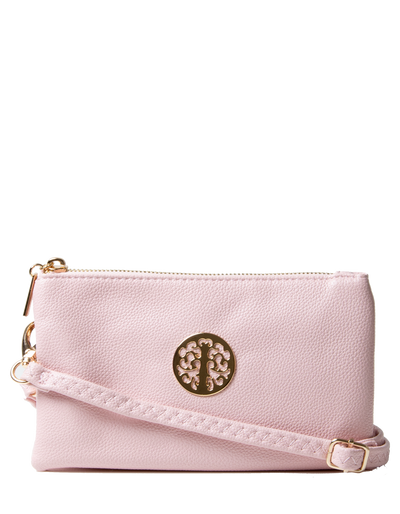 dusky pink clutch bag wedding