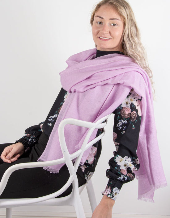 Lilac Cashmere Scarf | Pure Pashmina