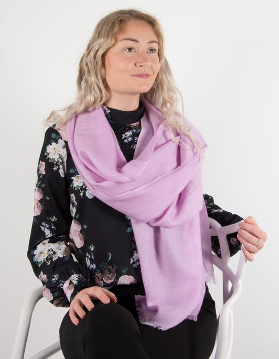 Lilac Cashmere Scarf | Pure Pashmina