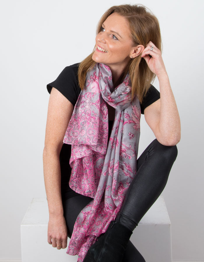 an image showing a silk scarf