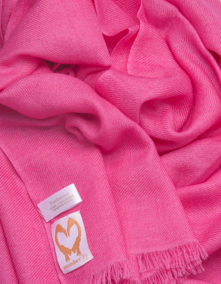 hot pink cashmere scarf