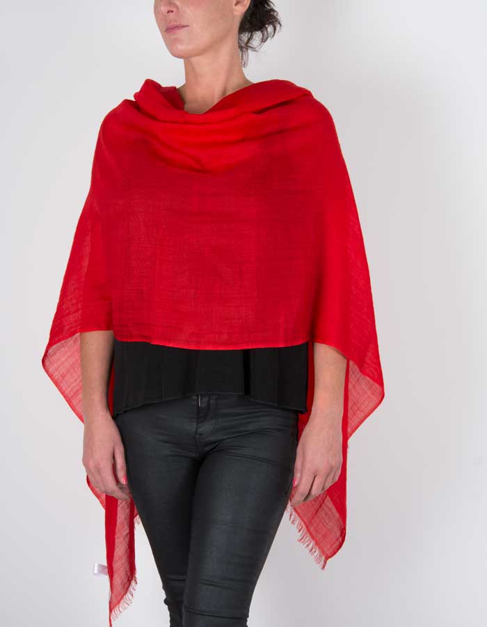 an image showing a red pashmina