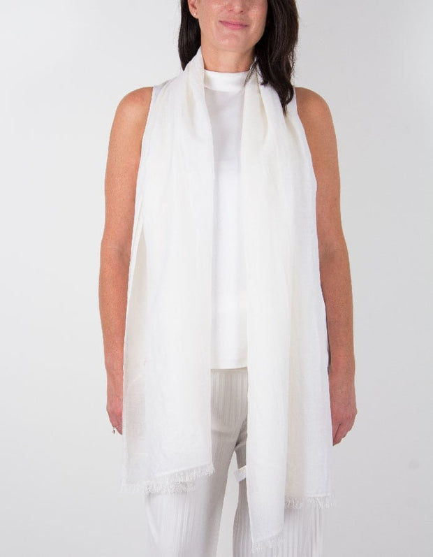 ladies white scarf