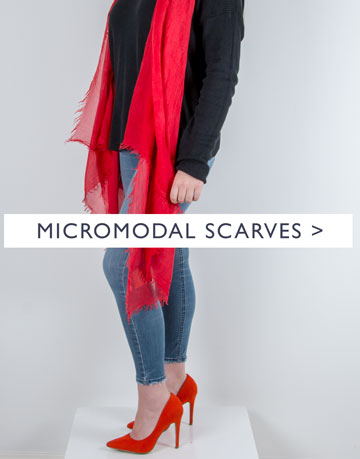 an image showing a red micromodal scarf