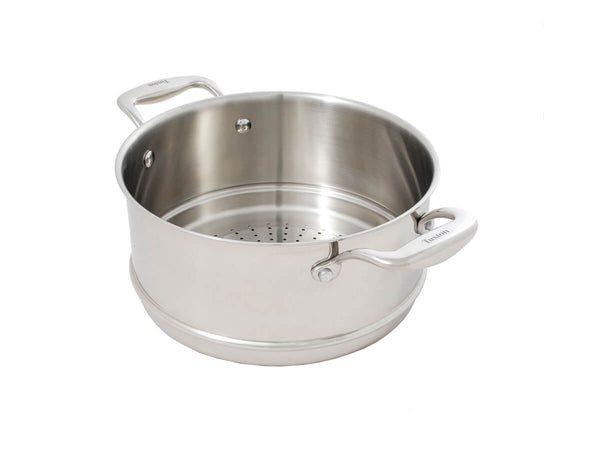 316 Series - 15.75” 5ply Surgical Stainless Steel Flat-Bottomed Wok wi –  Tuxton Home