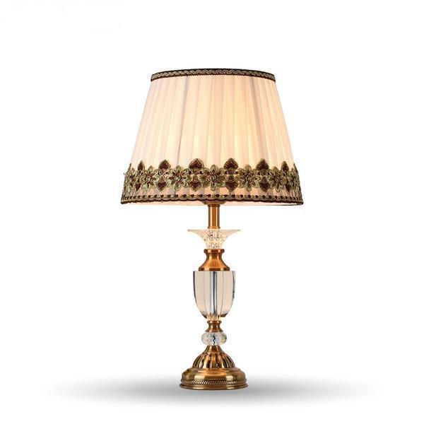 Classic Crystal Glass Tall Table Lamp