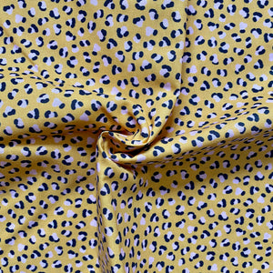 Mustard Leopard Print Poo Bag Holder