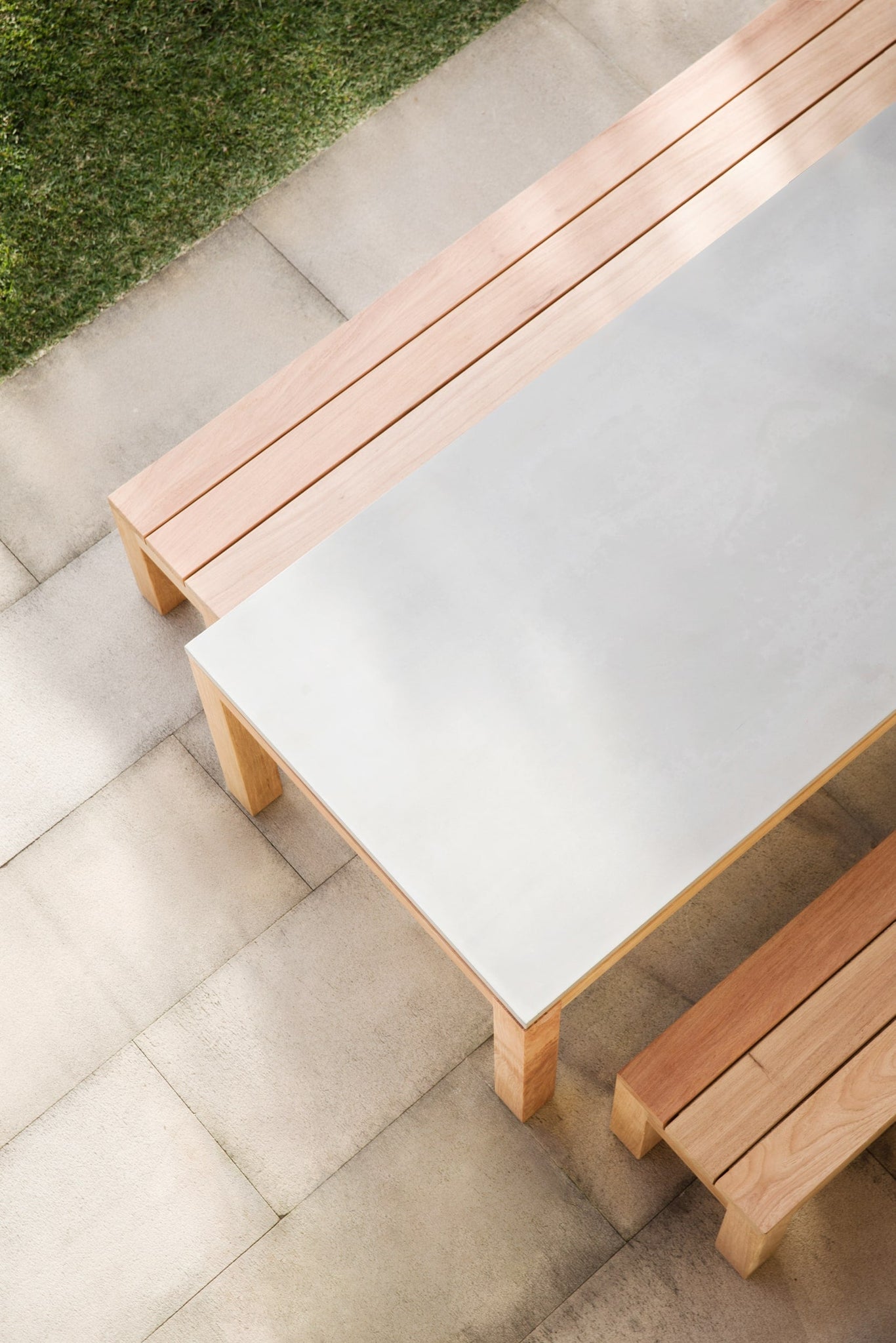 Chunky Bench with the Chunky concrete top dining table