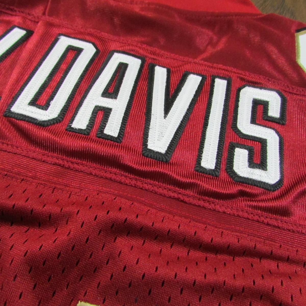 San Francisco 49ers 60th Anniversary Vernon Davis Stitched Jersey Rebook - Red