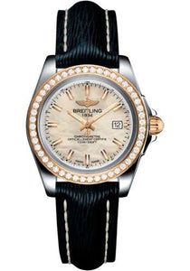 Breitling Transocean Steel Mother of Pearl Diamond Mens Watch