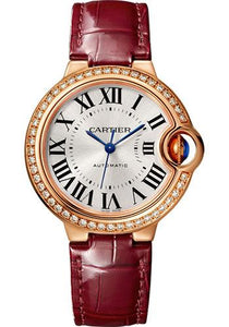 Cartier Tank Louis Cartier Watch - 30 mm Pink Gold Case - Pink Gold Case Bezel - Black Dial - Brown Alligator Strap - WHTA0002