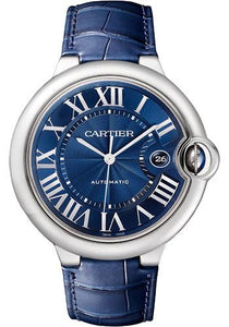 Cartier Tank Louis Cartier Watch - 33.7 mm x 25.5 mm Rose Gold Case - Silvery Blue Dial - Navy Blue Alligator Strap - WGTA0058