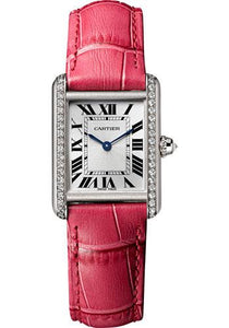 Cartier Tank Louis Cartier Watch - 33.7 mm White Gold Case - Pink Fuschia Alligator Strap - WJTA0015