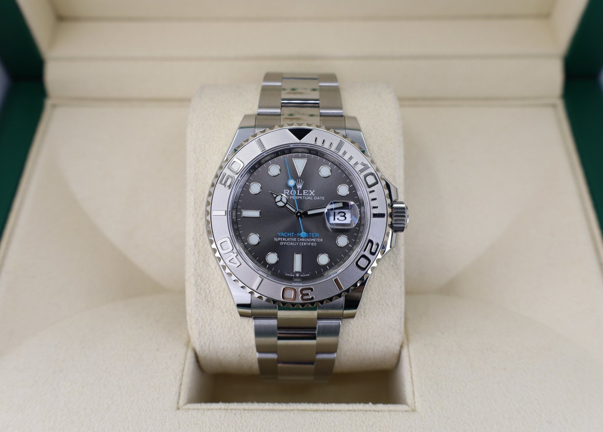 Steel and Platinum Yacht-Master 40 Watch - Dark Rhodium Dial - 3 – Luxury Time