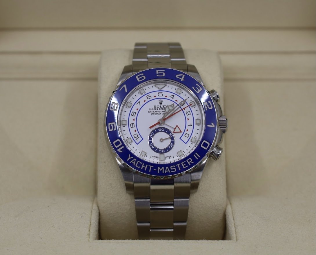 Rolex Yacht-Master II 116680 with White – Luxury Time NYC