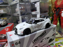 Load image into Gallery viewer, MiniGT 1/64 LB Works Nissan GT-R R35 Type 1 Rear Wing Ver.1+2 White LHD No.64