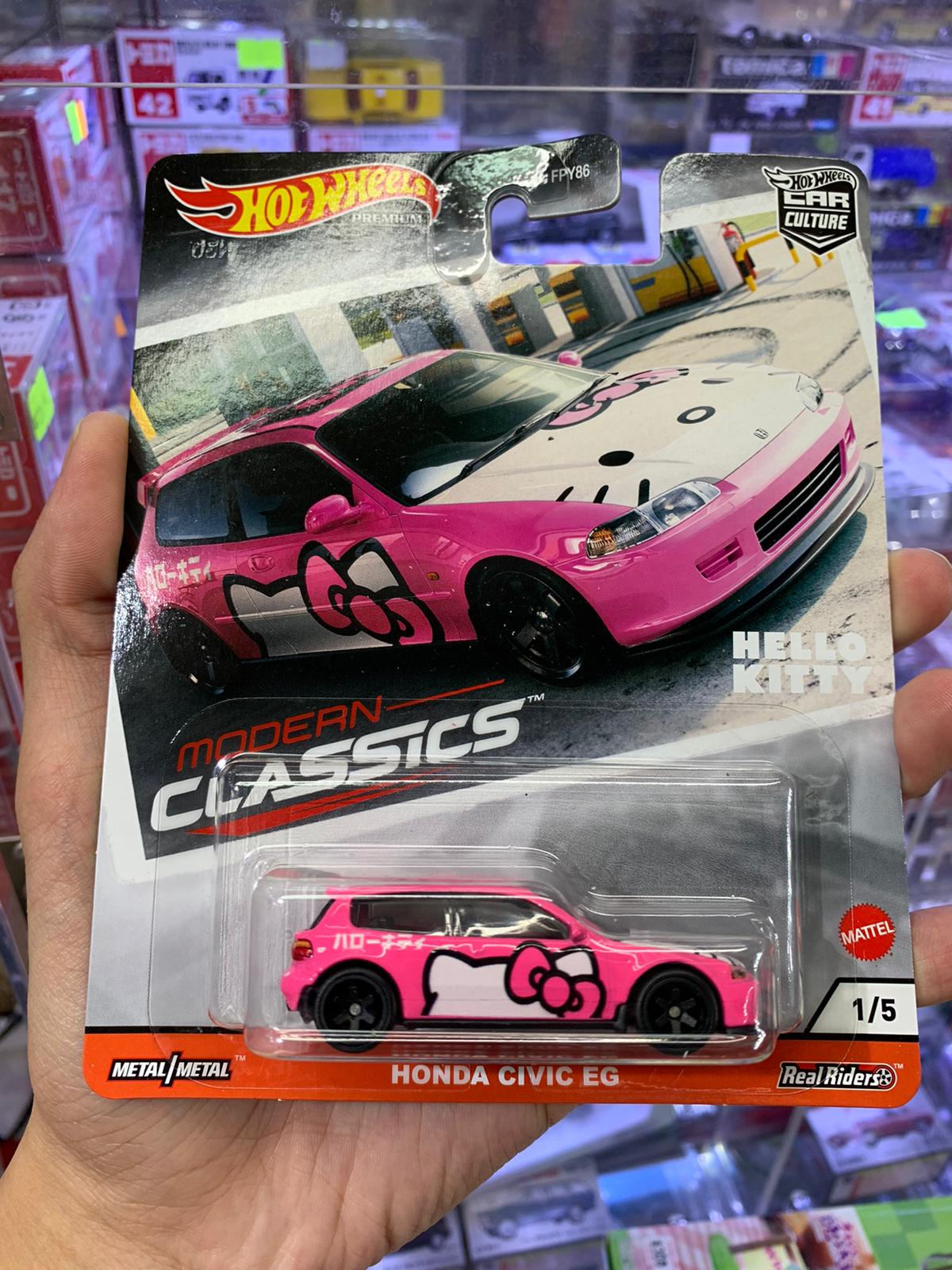 hot wheels classic hello kitty honda civic eg