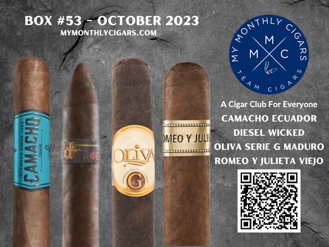 My Monthly Cigars - A Cigar Club For Everyone - October 2023 Box #53