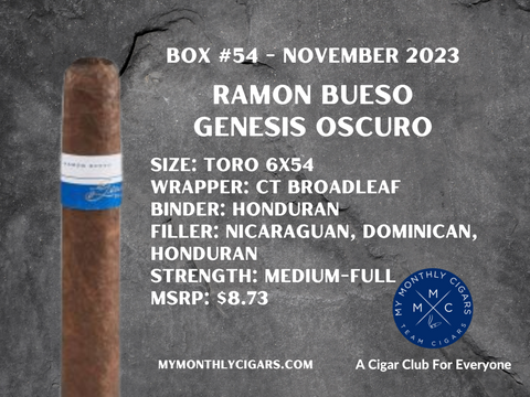 My Monthly Cigars - A Cigar Club For Everyone - November 2023 Box #54