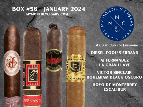 My Monthly Cigars January 2024 Box #56 - My Monthly Cigars - A Cigar Club For Everyone