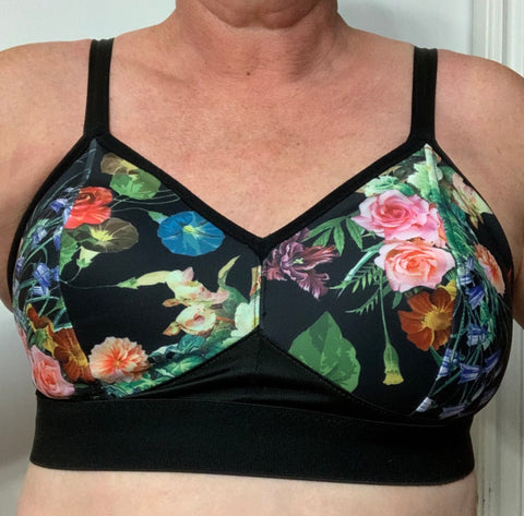 RUBIES BRAS: COLLEEN'S MASTECTOMY BRA IN MIDNIGHT FLORAL PRINT