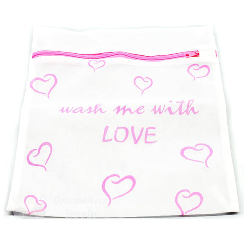pink heart intimates wash bag