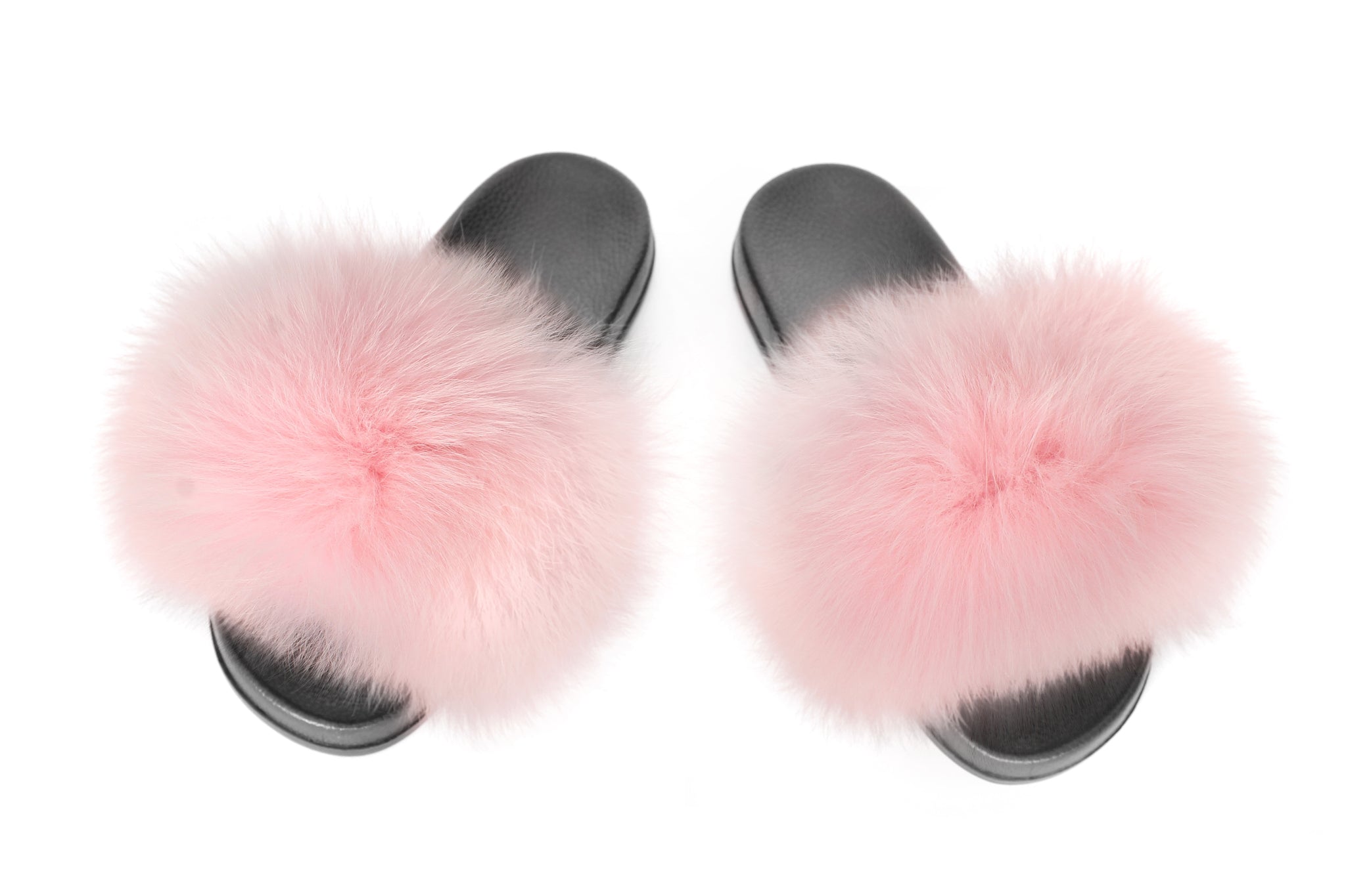 Baby Pink Fox Fur Sliders – The Fur Inn